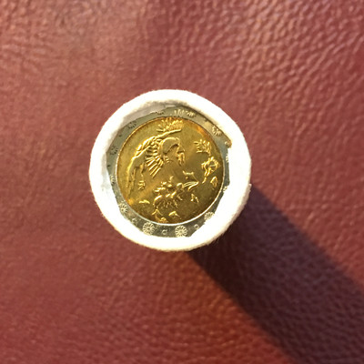 رول سکه بانکی سکه ۵٠٠ ریال دو رنگ کاملا سالم بدون چسب و پارگی